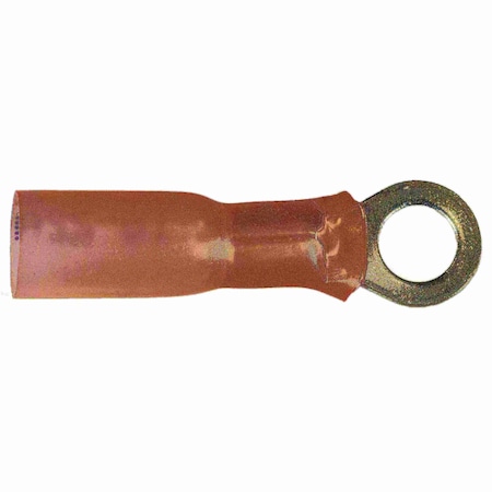 Midwest Fastener Ring Terminal, 18 AWG, Plastic Insulated, 8 PK 67943